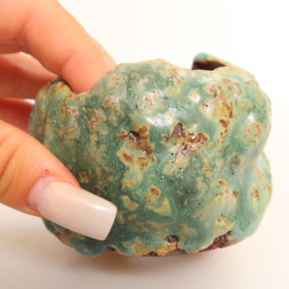 Guscio in ceramica  7 x 7 x 6 cm, colore verde