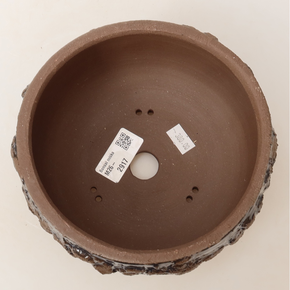 Vaso da bonsai in ceramica 16 x 16 x 8 cm, colore marrone