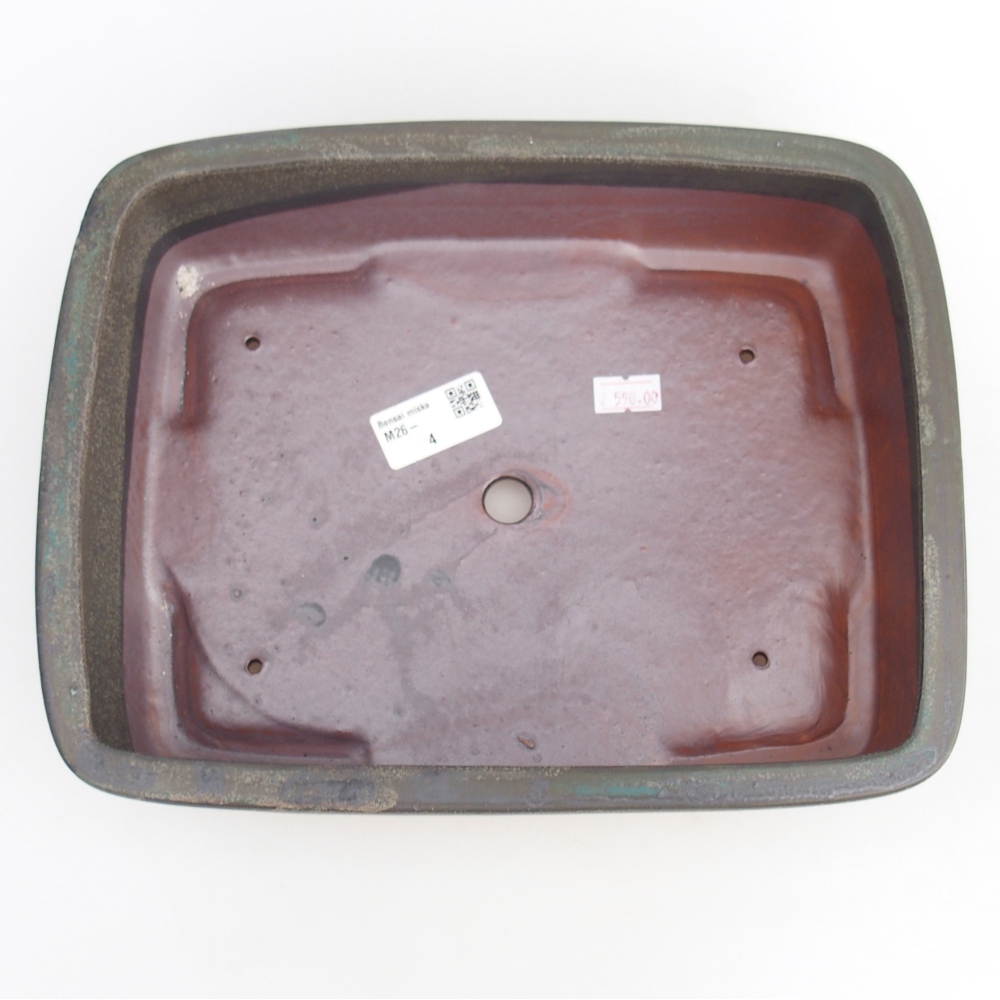 Ciotola bonsai in ceramica 26,5 x 20,5 x 7 cm, grigio