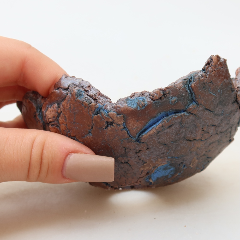 Guscio in ceramica 11,5 x 10 x 5,5 cm, colore blu