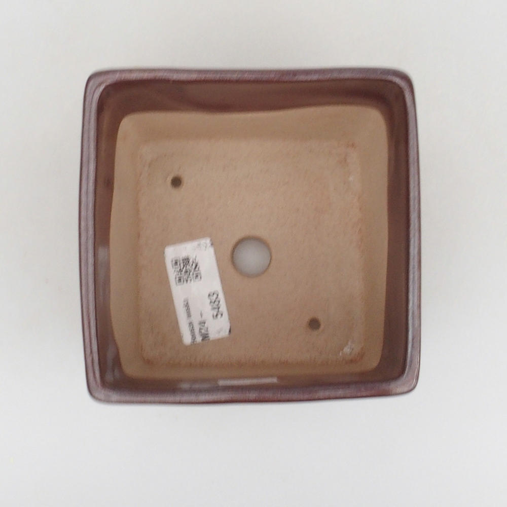 Ciotola bonsai in ceramica 11 x 11 x 8,5 cm, marrone