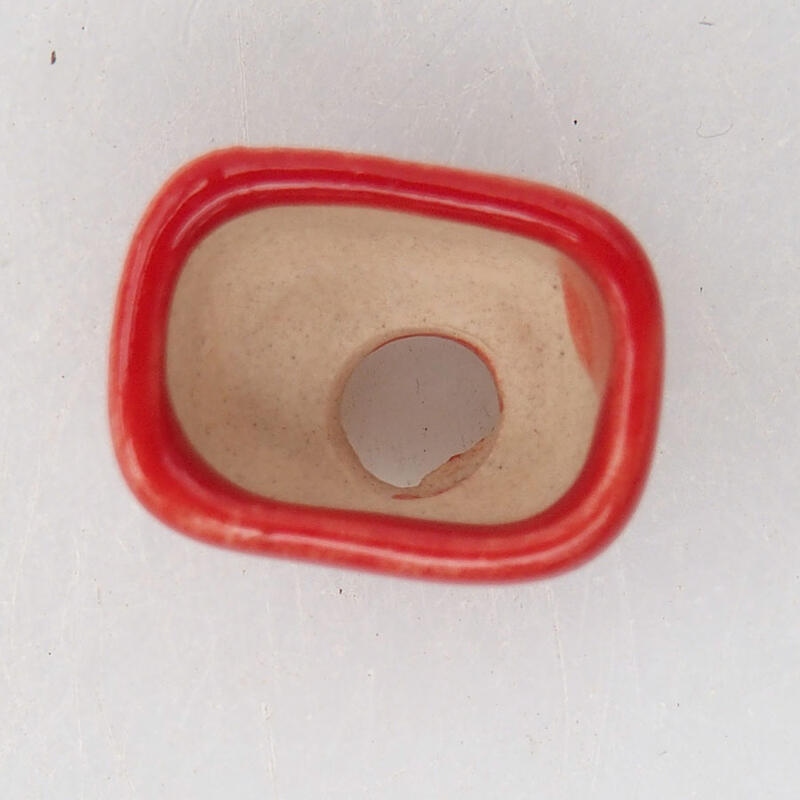 Ciotola per mini bonsai 1,5 x 1 x 1 cm, colore rosso