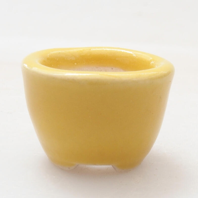 Ciotola per mini bonsai 2 x 2 x 1,5 cm, colore giallo