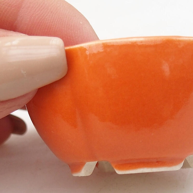 Ciotola per mini bonsai 4 x 4 x 2,5 cm, arancione