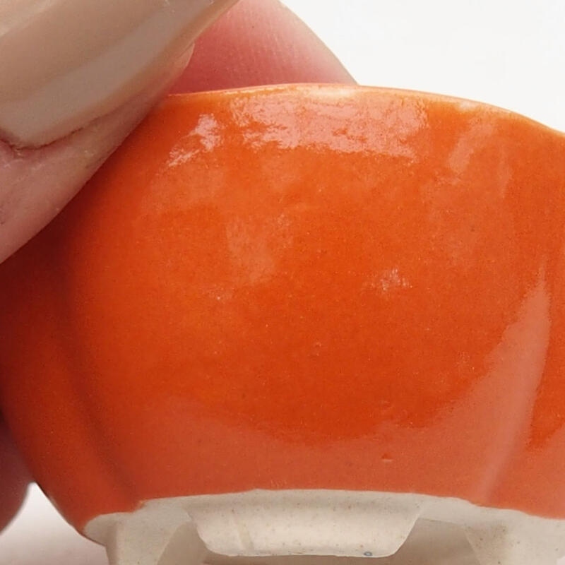 Ciotola per mini bonsai 4 x 4 x 2,5 cm, arancione