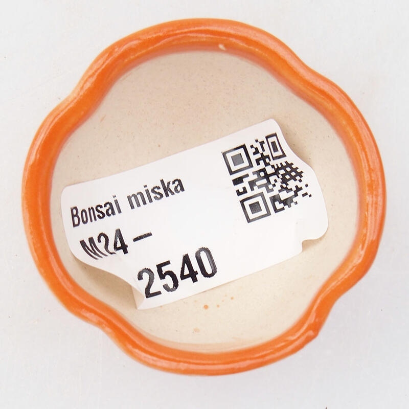 Ciotola per mini bonsai 4 x 4 x 2,5 cm, arancione