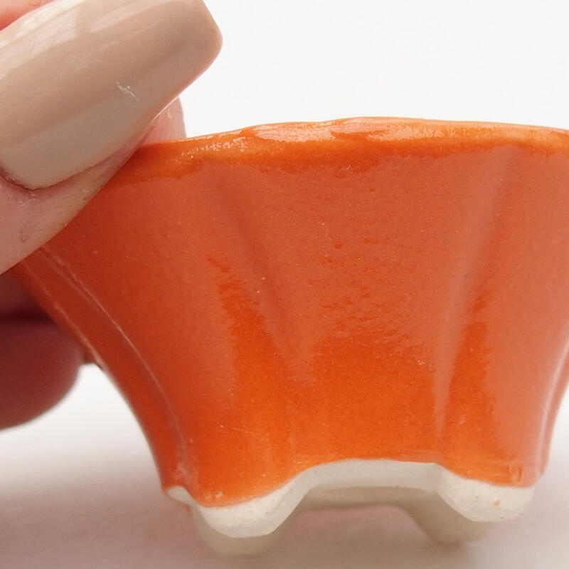 Ciotola per mini bonsai 5,5 x 5,5 x 2,5 cm, arancione