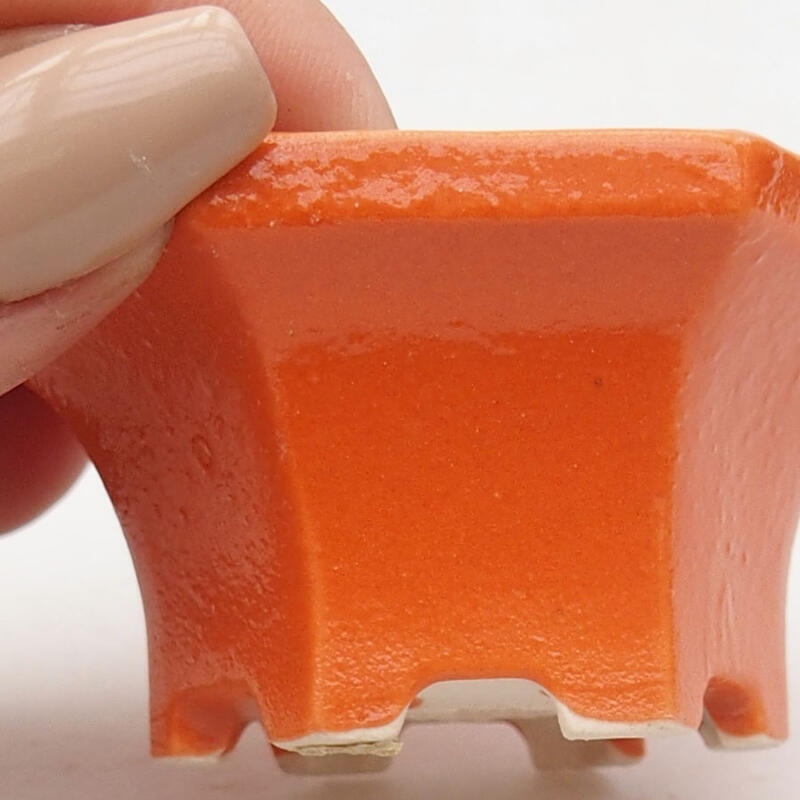 Ciotola per mini bonsai 5,5 x 5 x 3 cm, arancione