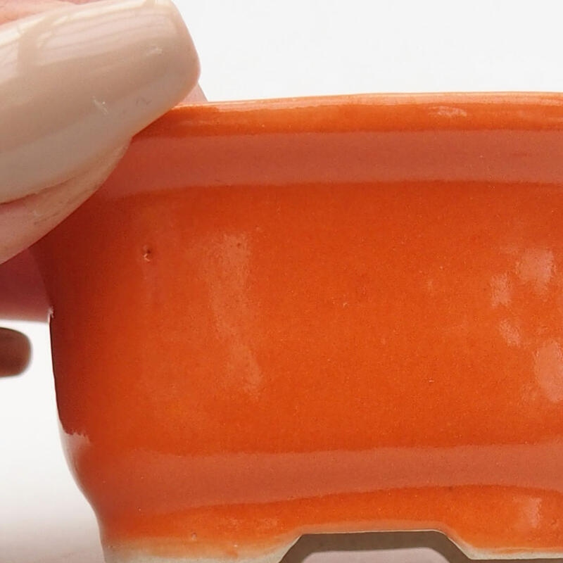 Ciotola per mini bonsai 6 x 5 x 3 cm, arancione