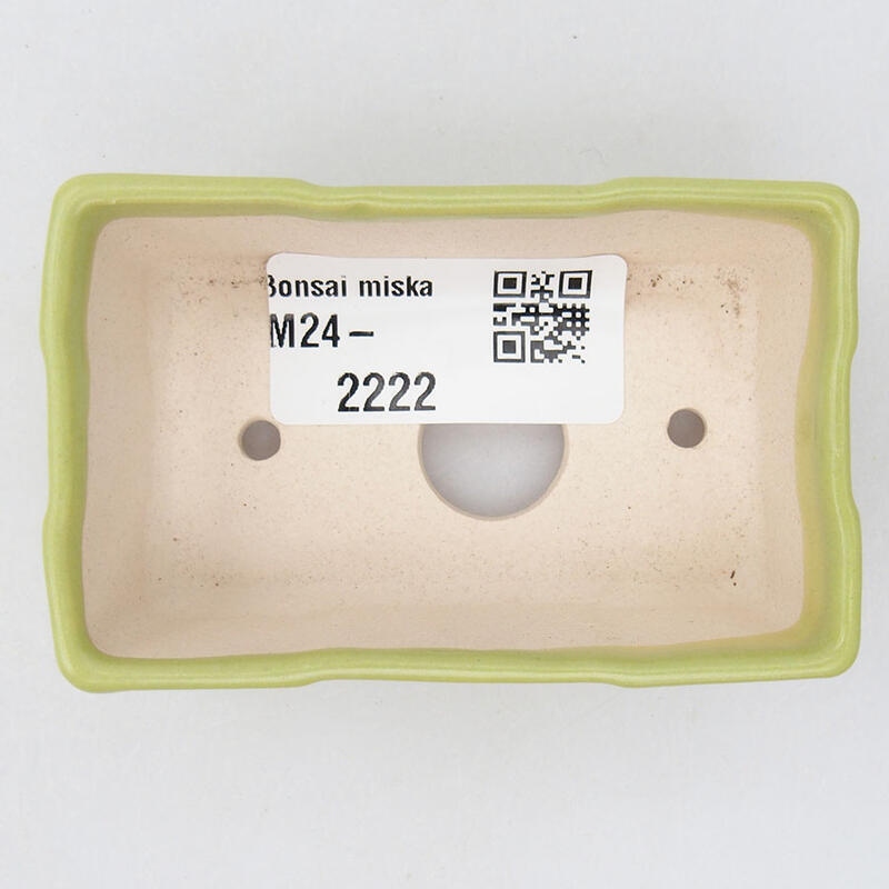 Ciotola per mini bonsai 7,5 x 4,5 x 2,5 cm, verde
