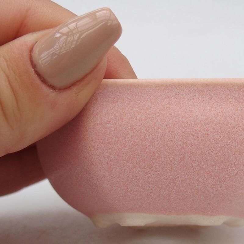 Ciotola per mini bonsai 7 x 6,5 x 3 cm, rosa