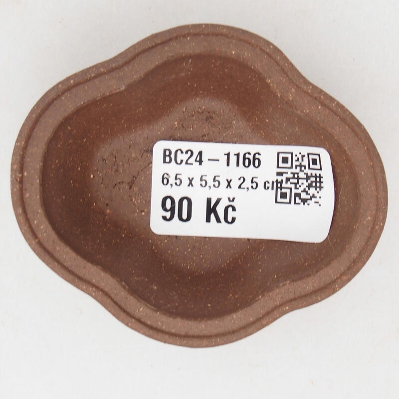 Ciotola per mini bonsai 7 x 6 x 3 cm, marrone