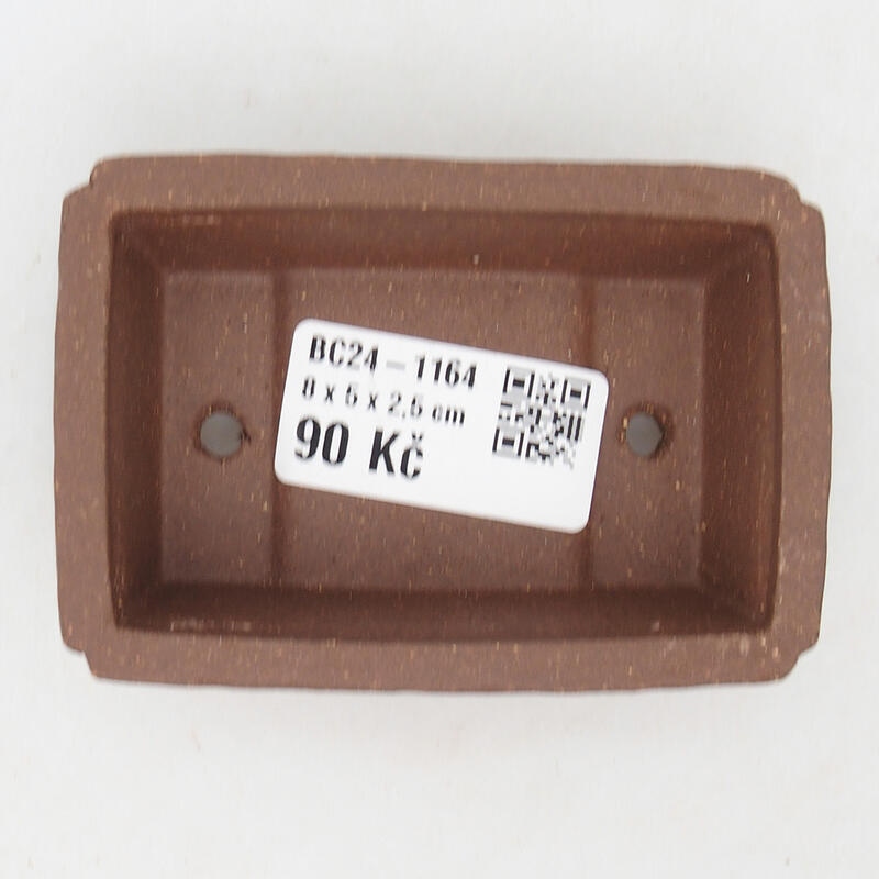 Ciotola per mini bonsai 8,5 x 5 x 5 cm, marrone