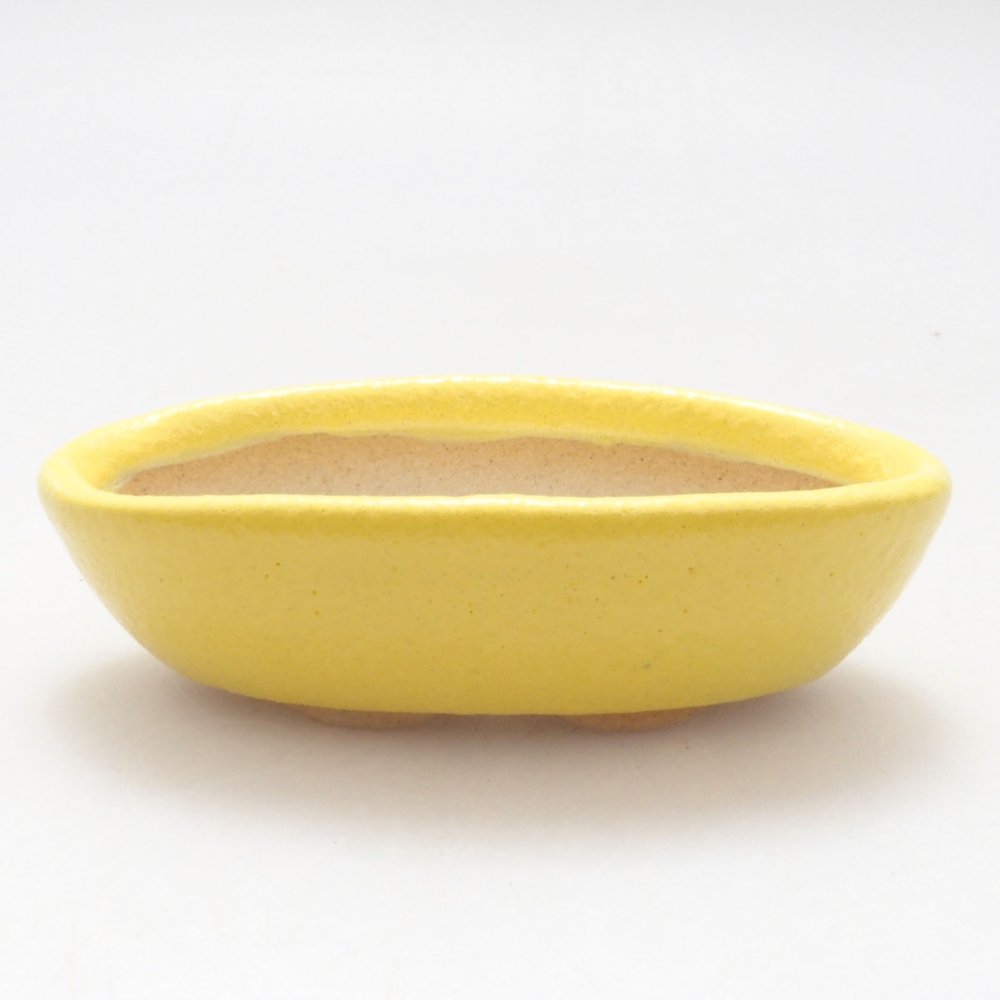 Ciotola per bonsai in ceramica 6,5 x 3,5 x 2 cm, giallo