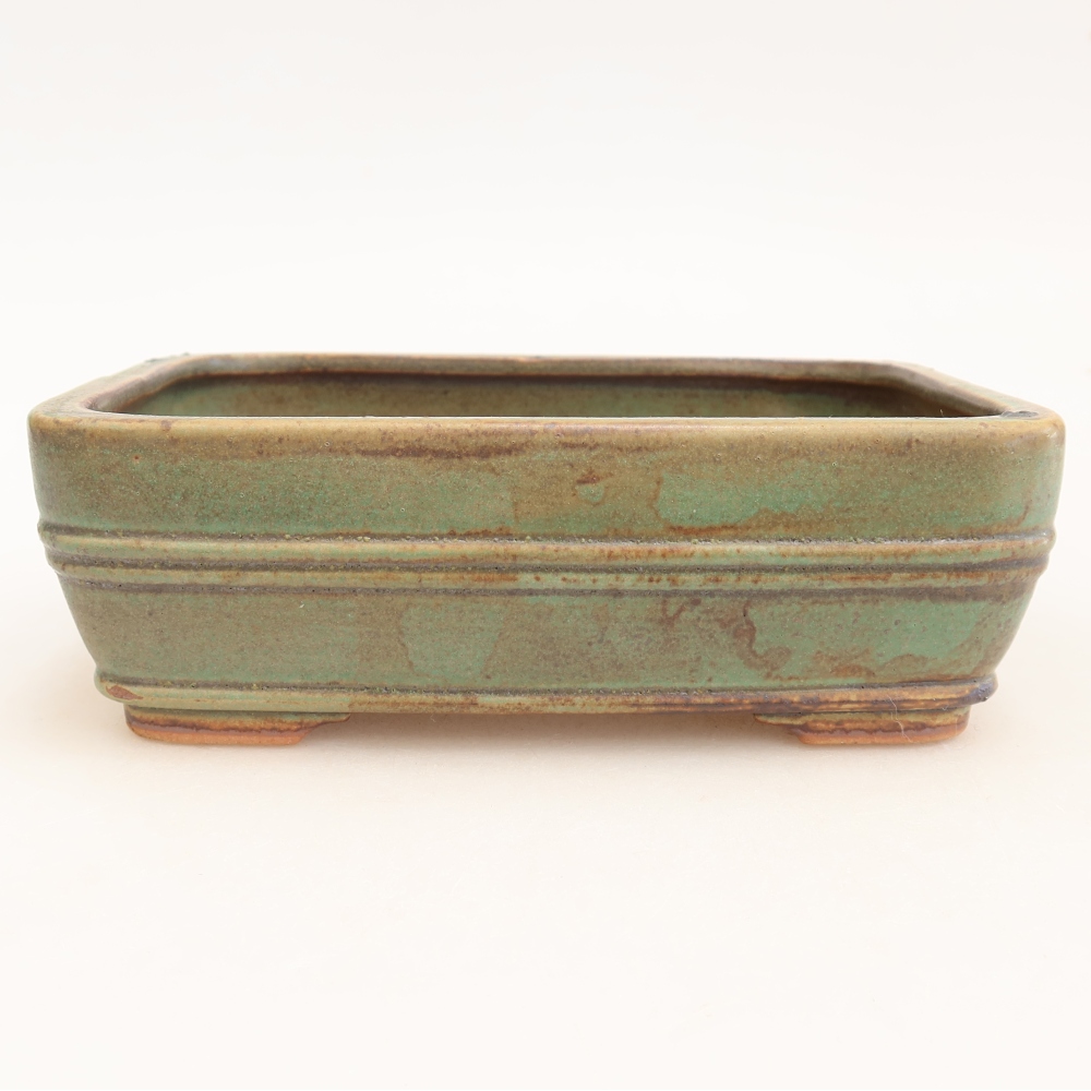 Vaso da bonsai in ceramica 17 x 12,5 x 5,5 cm, colore verde