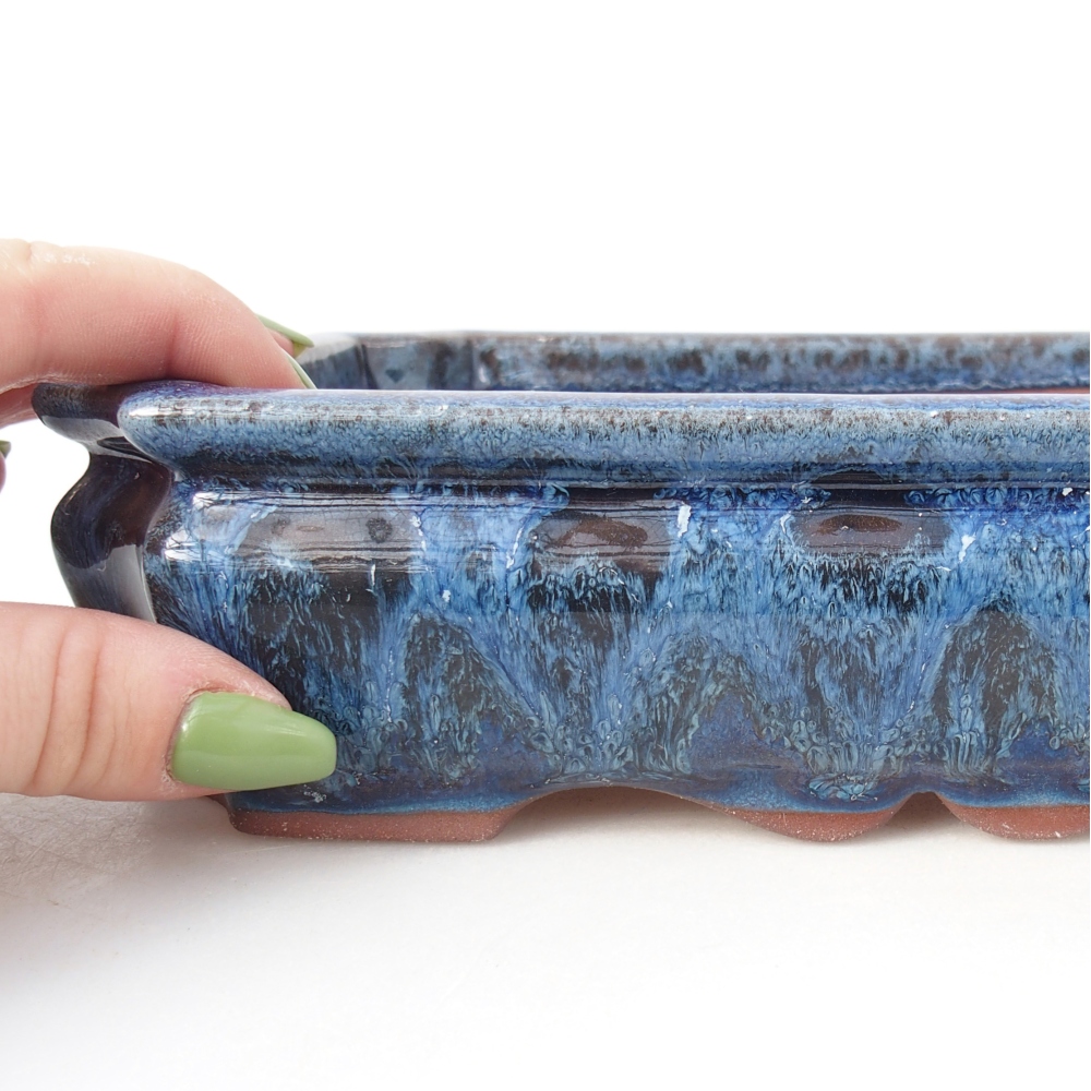 Ciotola 21,5 x 26,5 x 4 cm blu-bianco