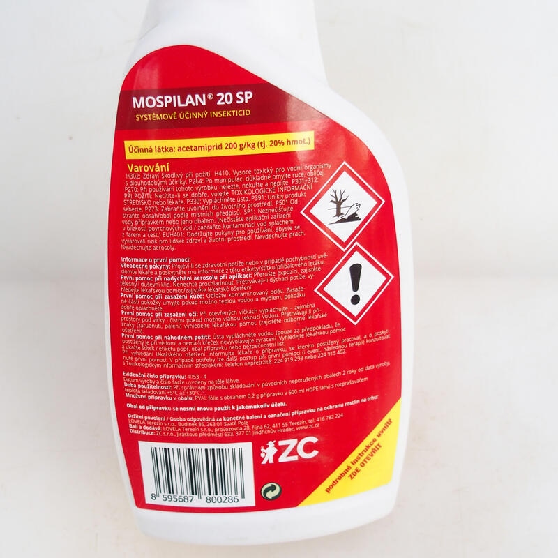 Insetticida Mospilan 20SP in spruzzatore da 0,5 litri