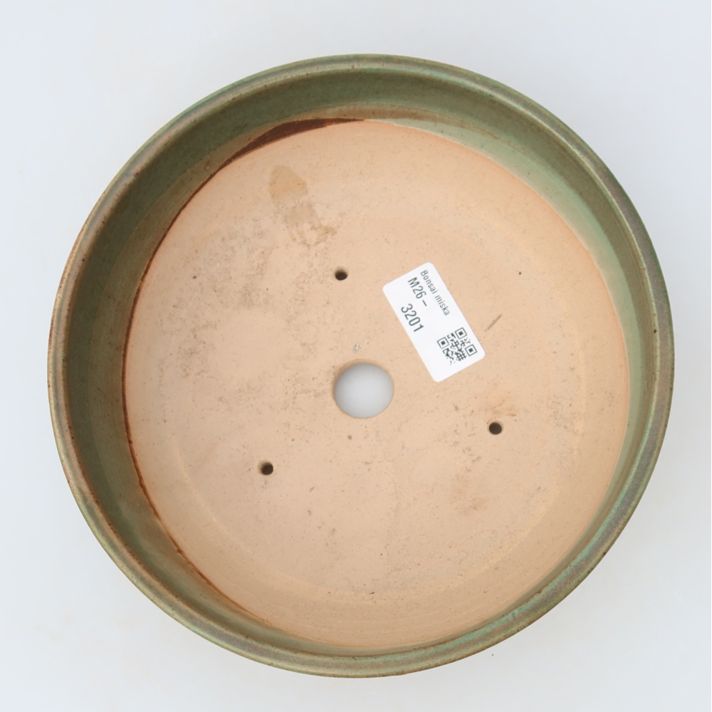Vaso da bonsai in ceramica 18 x 18 x 6,5 cm, colore verde