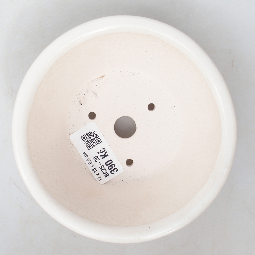 Ciotola bonsai in ceramica 13 x 13 x 6 cm, colore bianco