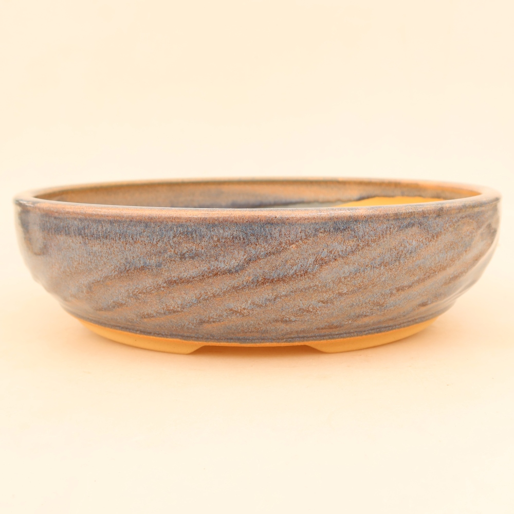 Vaso per bonsai in ceramica 27 x 27 x 6,5 cm, colore blu