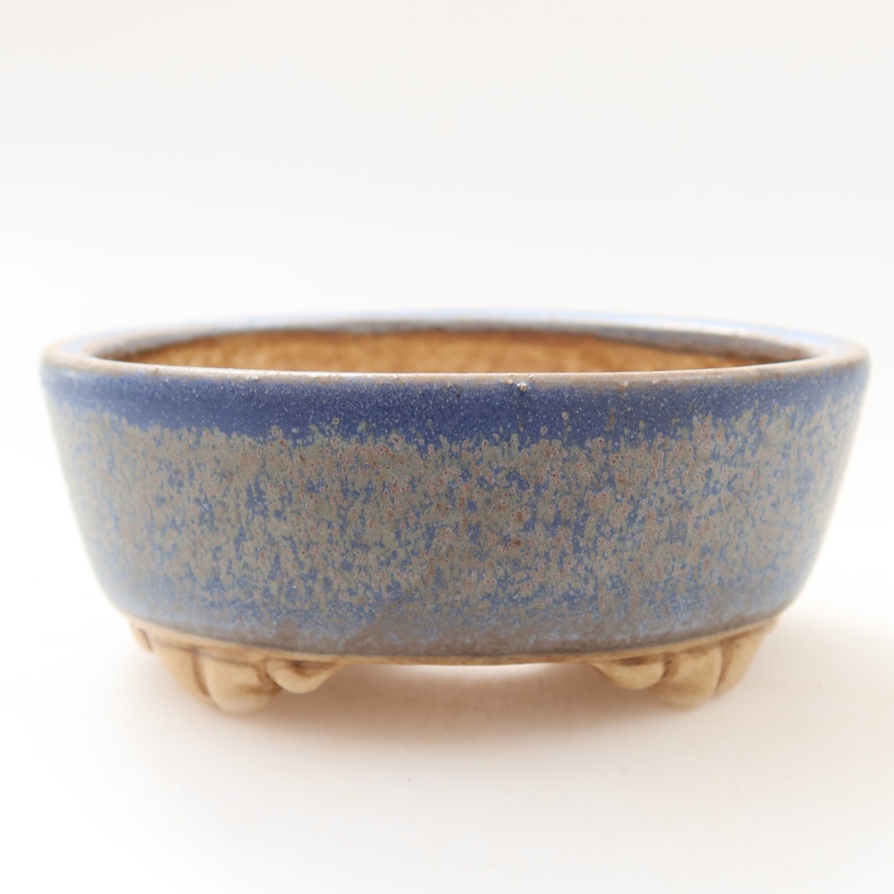 Vaso da bonsai in ceramica 9,5 x 8 x 4 cm, colore blu