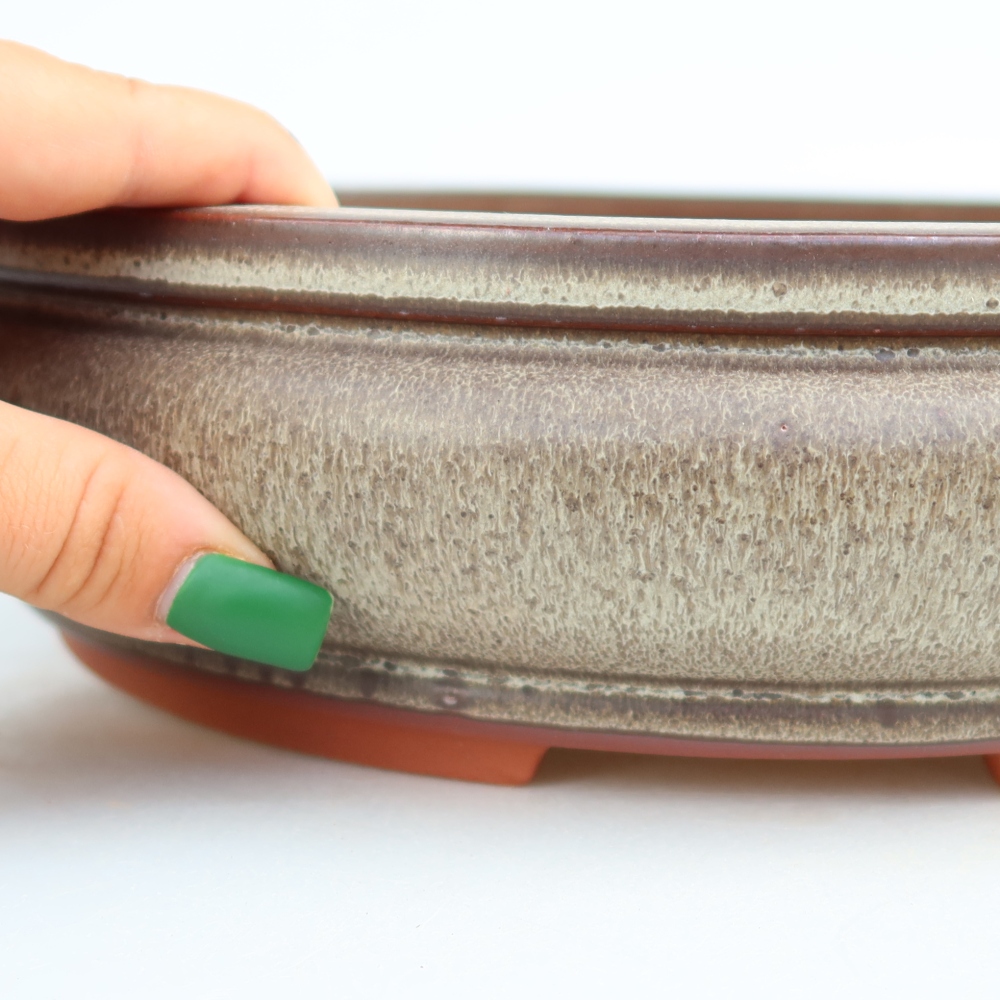 Ciotola in ceramica  27 x 27 x 7,5 cm, colore marrone