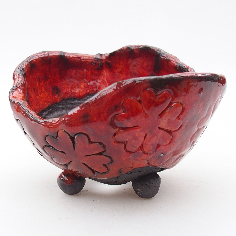 Conchiglia in ceramica 10 x 9,5 x 7 cm , colore rosso