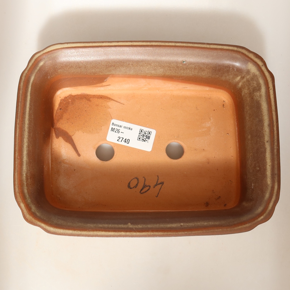 Ciotola in ceramica  20 x 15,5 x 5,5 cm, colore marrone