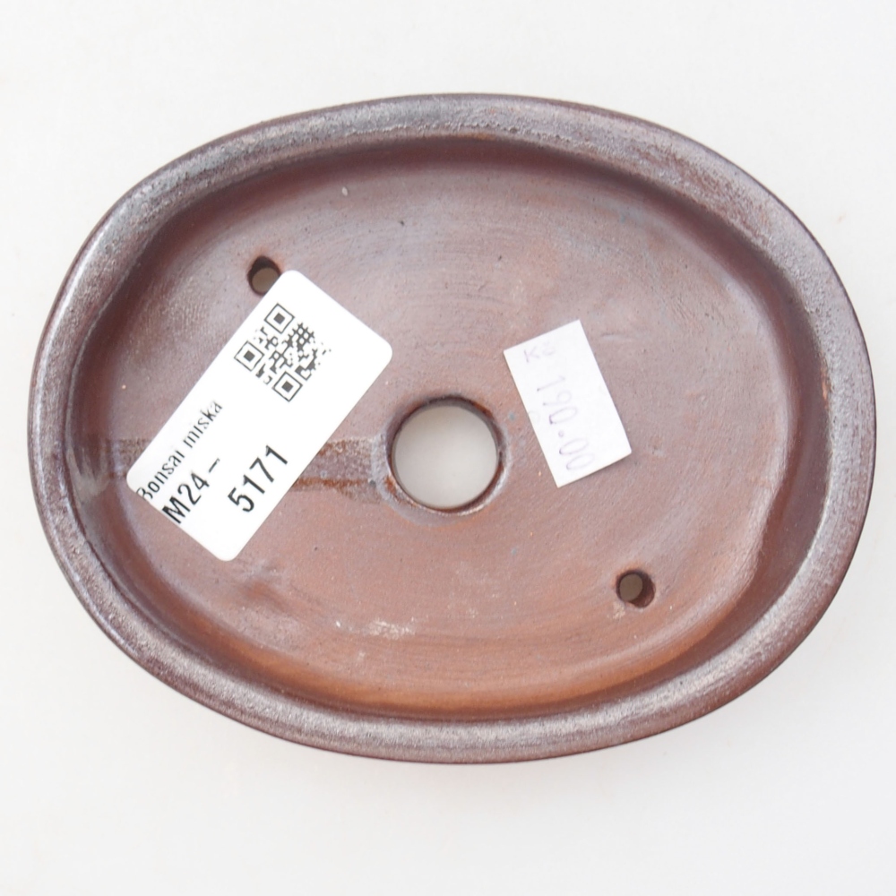 Ciotola per bonsai in ceramica 11,5 x 9 x 2,5 cm, marrone