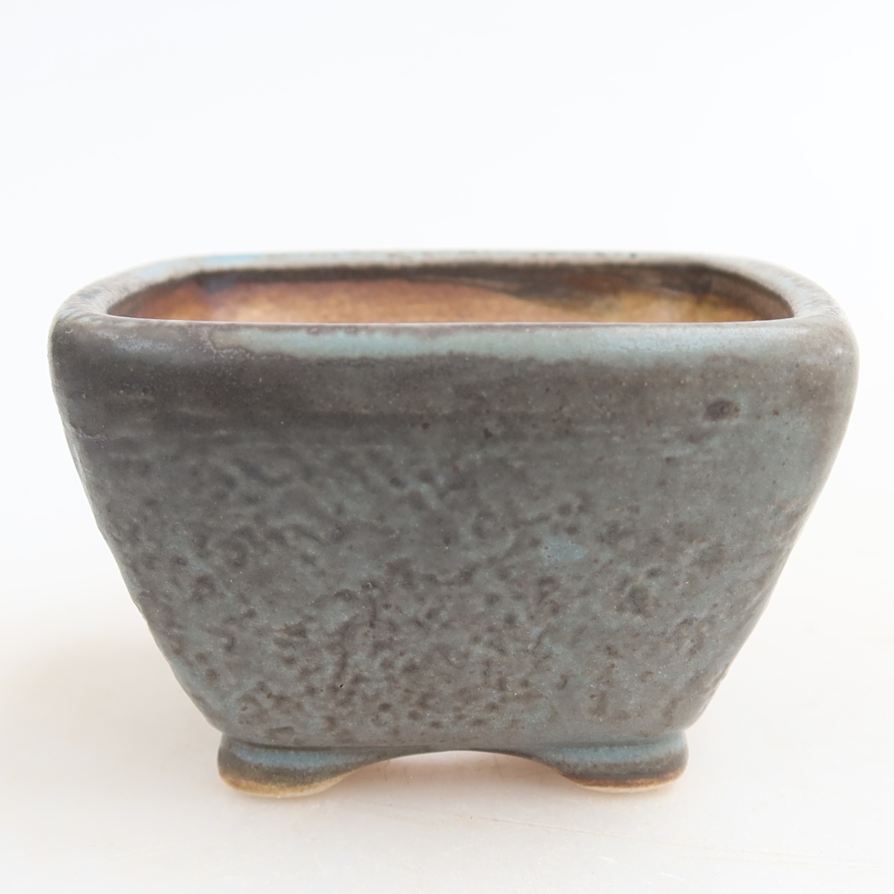 Vaso da bonsai in ceramica 6 x 6 x 4 cm, colore blu