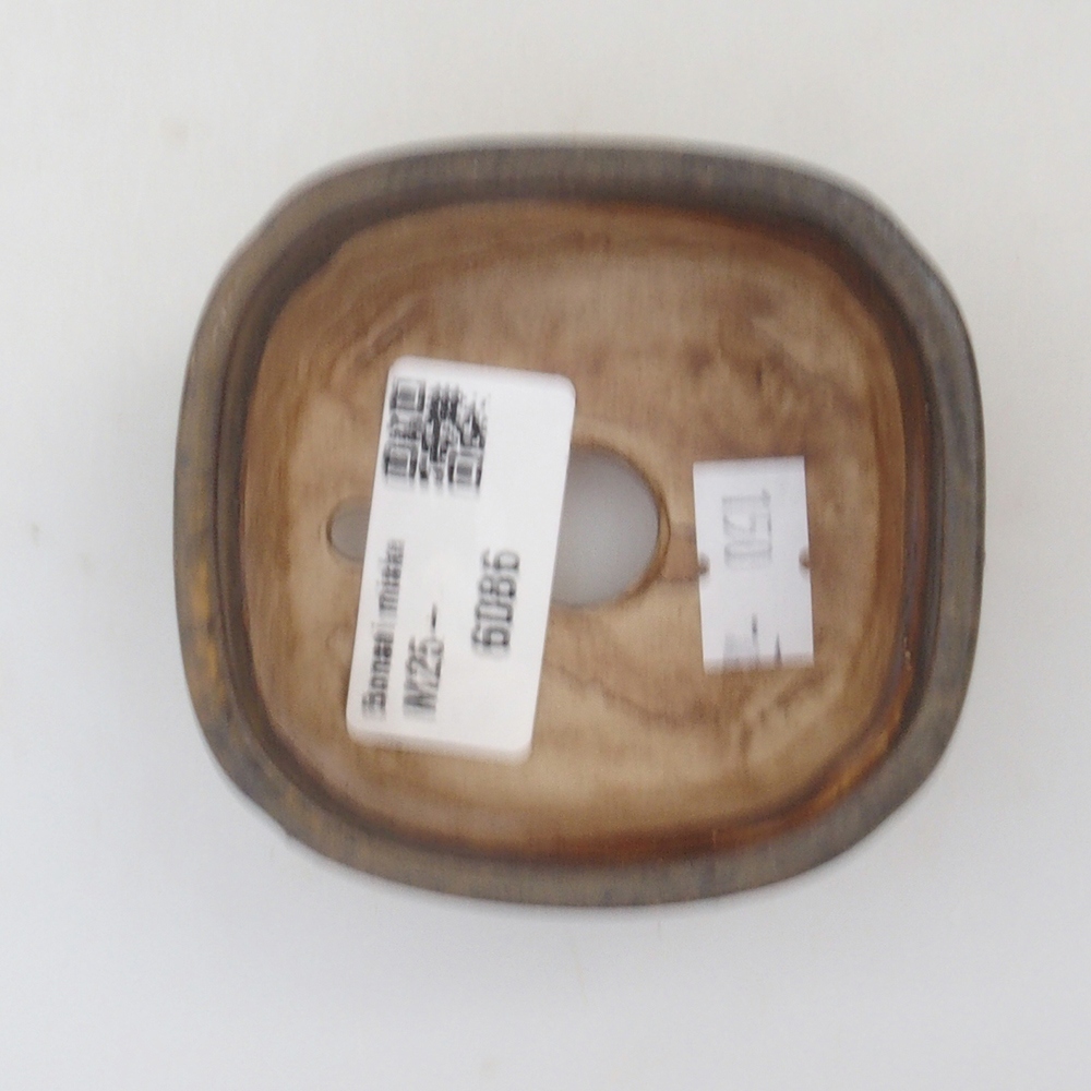 Ciotola per bonsai in ceramica 10 x 8,5 x 4 cm, marrone