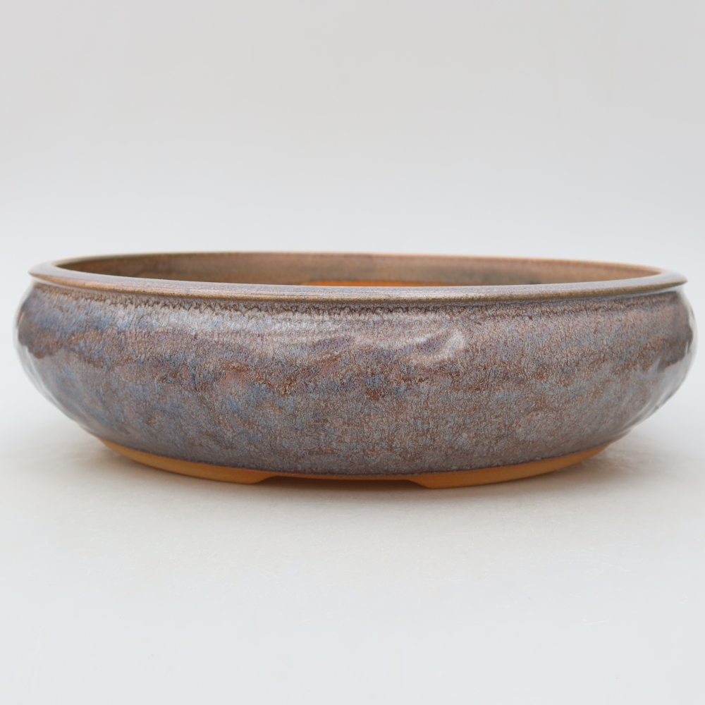 Vaso da bonsai in ceramica 26,5 x 26,5 x 6,5 cm, colore blu