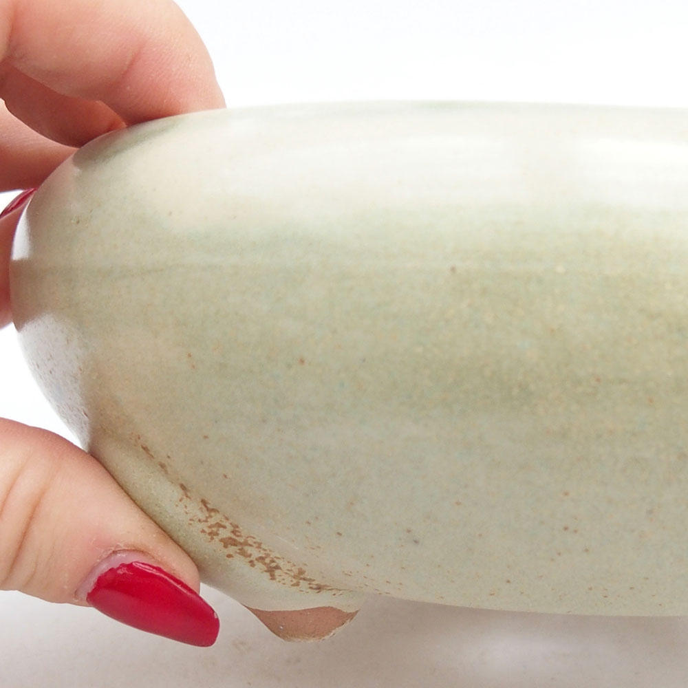 Ciotola bonsai in ceramica 14 x 14 x 6,5 cm, verde