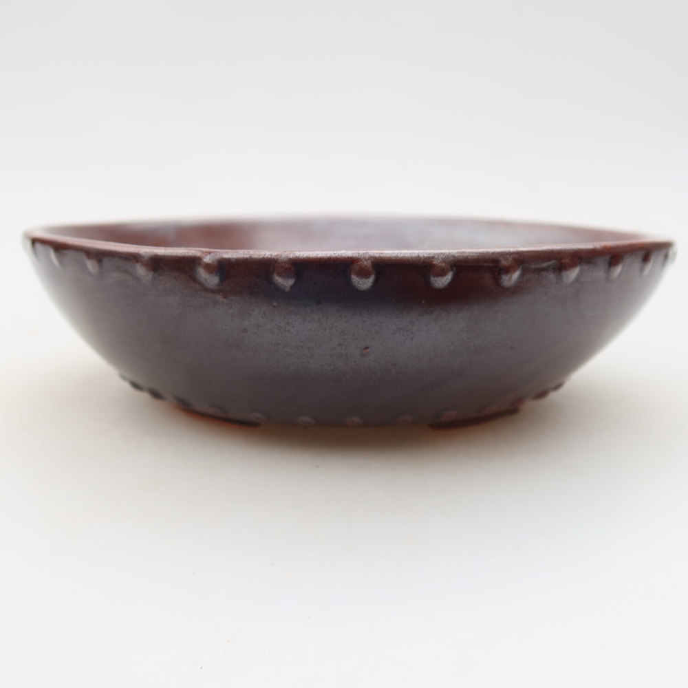 Ciotola per bonsai in ceramica 17,5 x 17,5 x 5 cm, marrone