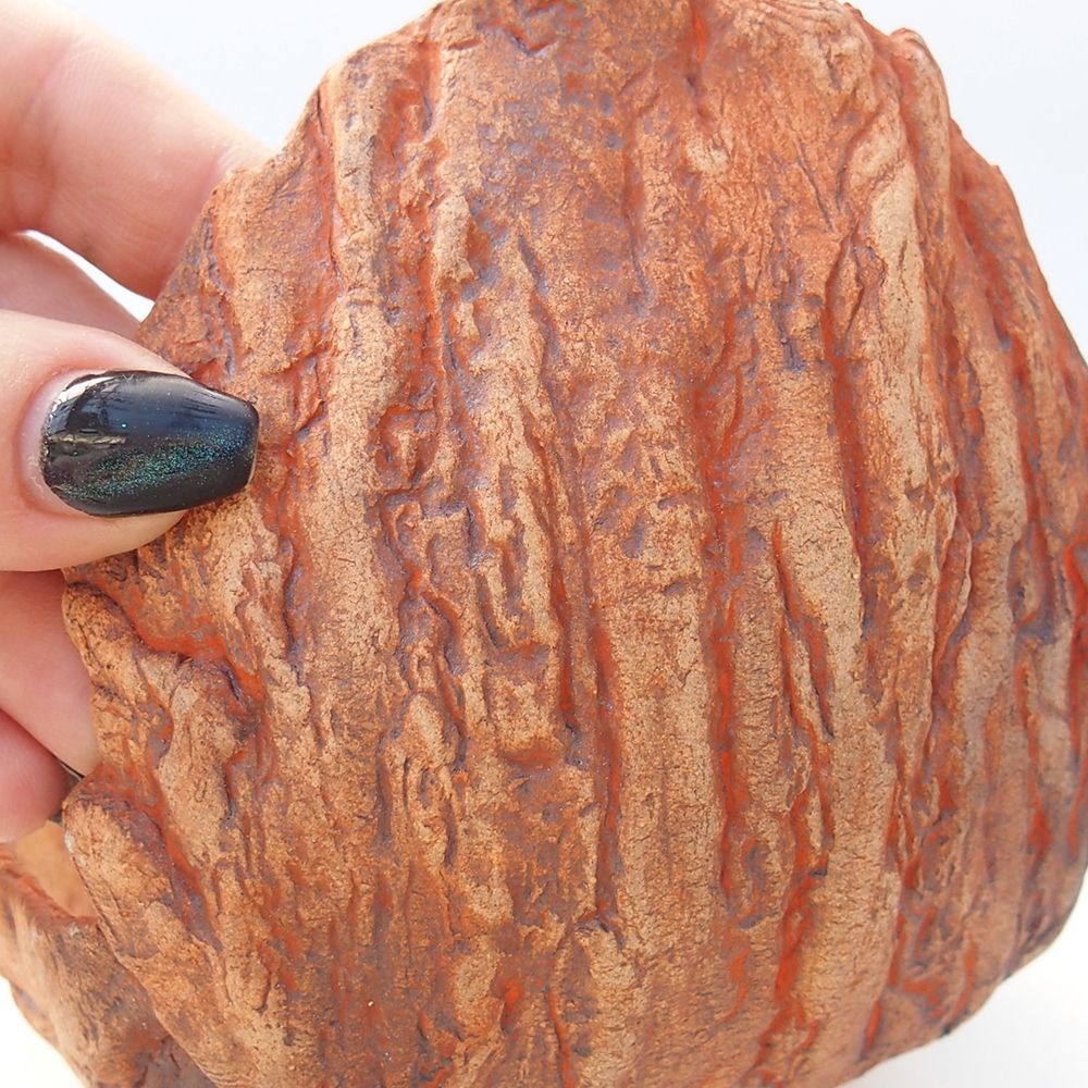 Conchiglia in ceramica 14 x 11 x 12,5 cm , colore arancione