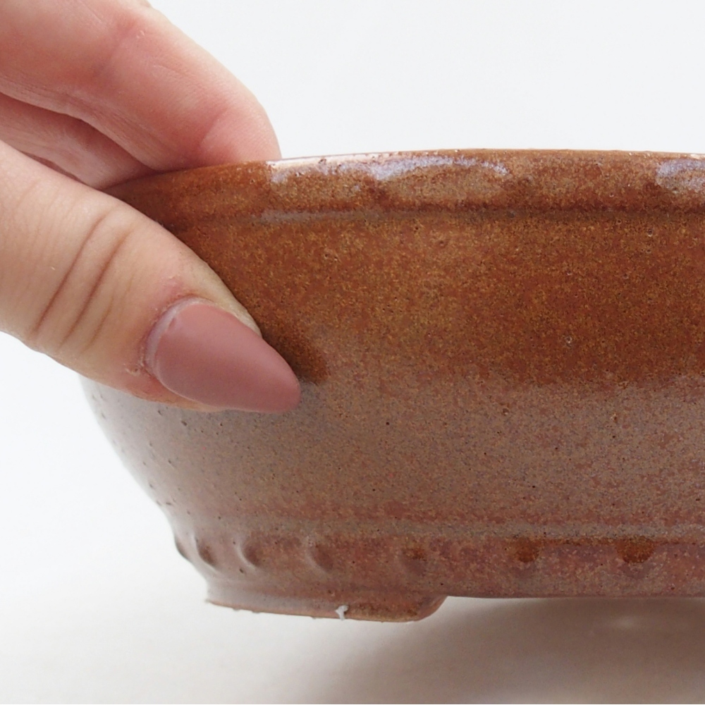 Ciotola bonsai in ceramica 26 x 26 x 8 cm, colore rosso