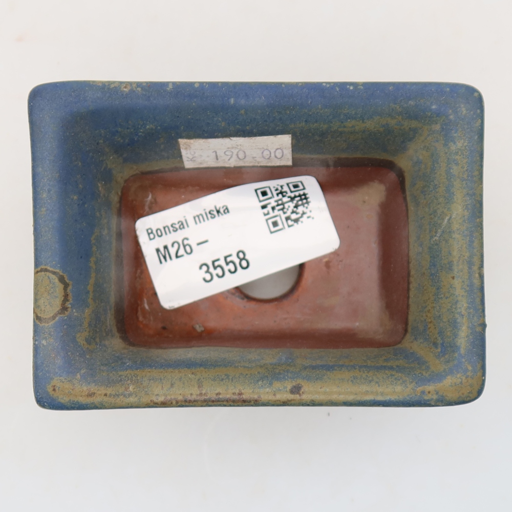 Ciotola per bonsai in ceramica 8,5 x 6 x 4 cm, colore blu