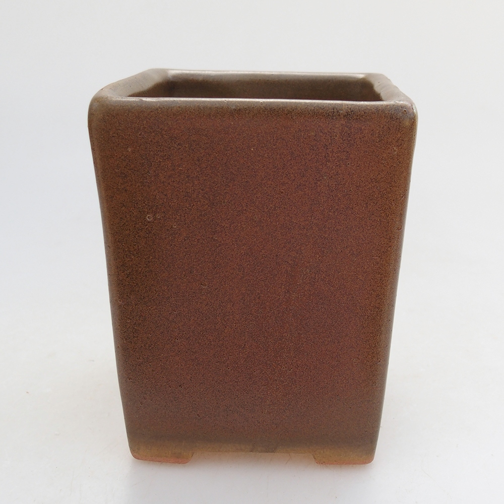 Ciotola per bonsai in ceramica 7 x 7 x 9,5 cm, marrone