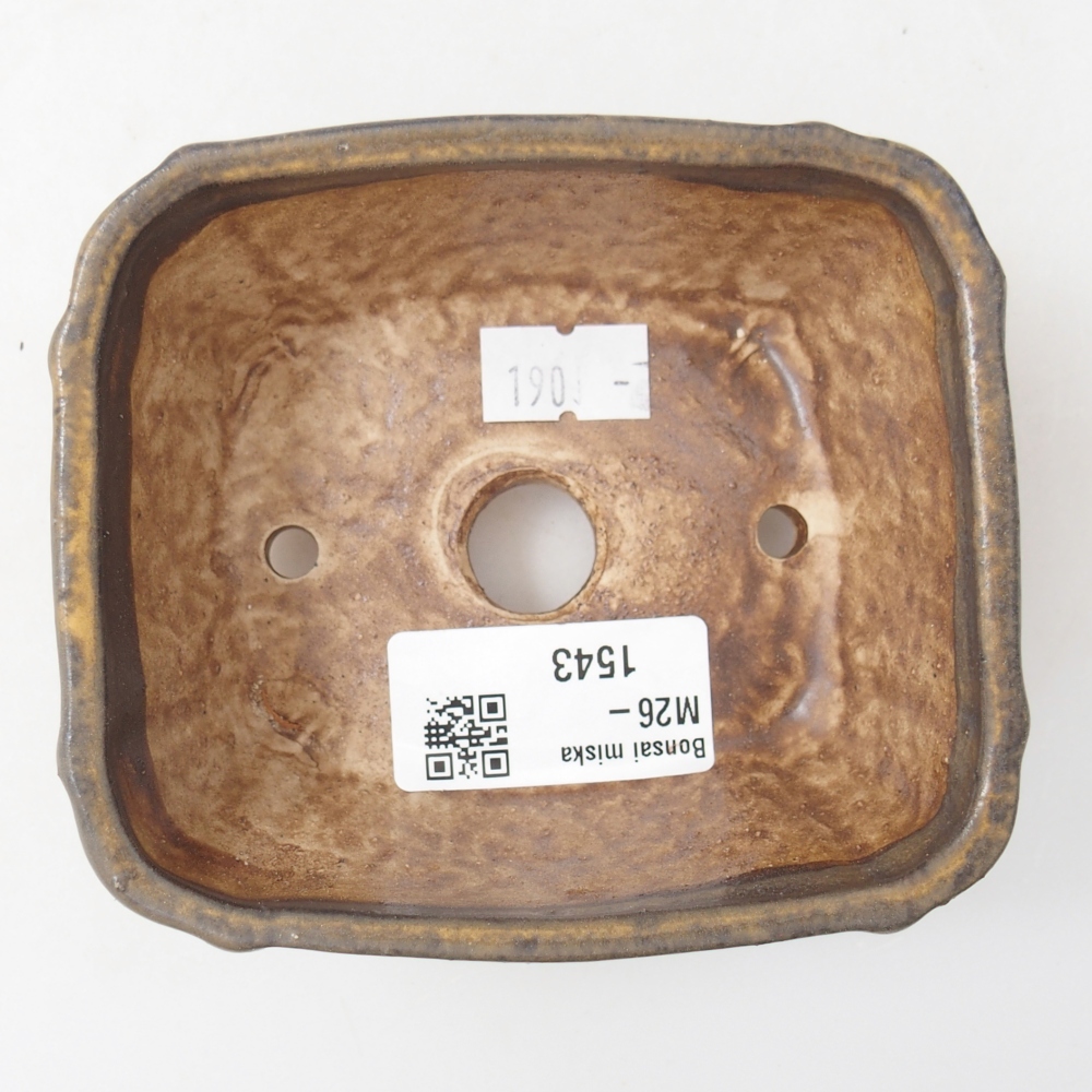 Ciotola per bonsai in ceramica 10 x 9 x 5 cm, marrone