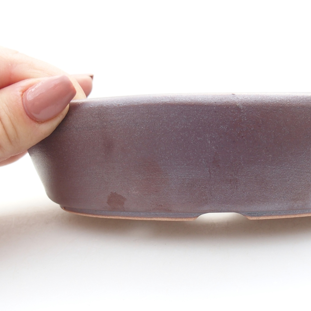 Ciotola bonsai in ceramica 15 x 9,5 x 4 cm, colore metallo