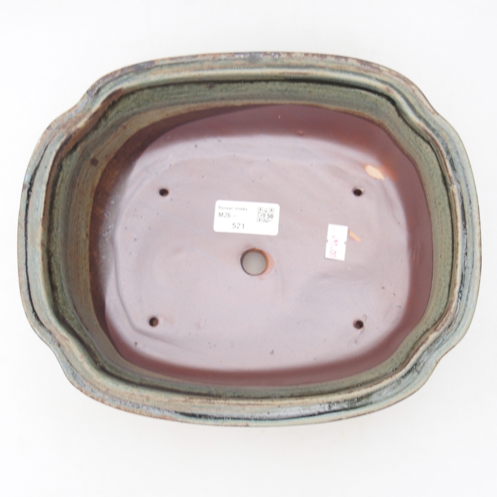 Ciotola bonsai in ceramica 25 x 21 x 7,5 cm, verde