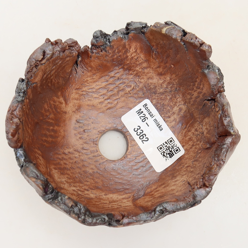 Conchiglia in ceramica 11 x 10 x 6,5 cm , colore marrone