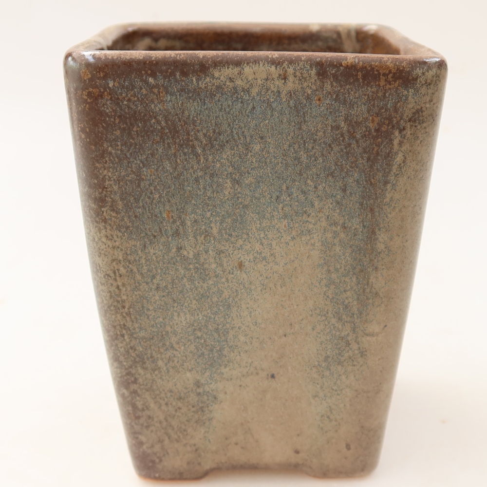 Ciotola per bonsai in ceramica 8,5 x 8,5 x 11 cm, marrone