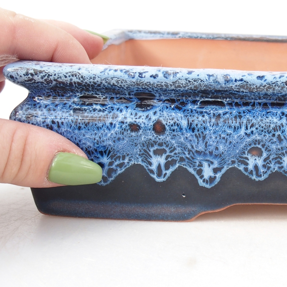 Ciotola 22 x 17 x 5,5 cm blu-bianco