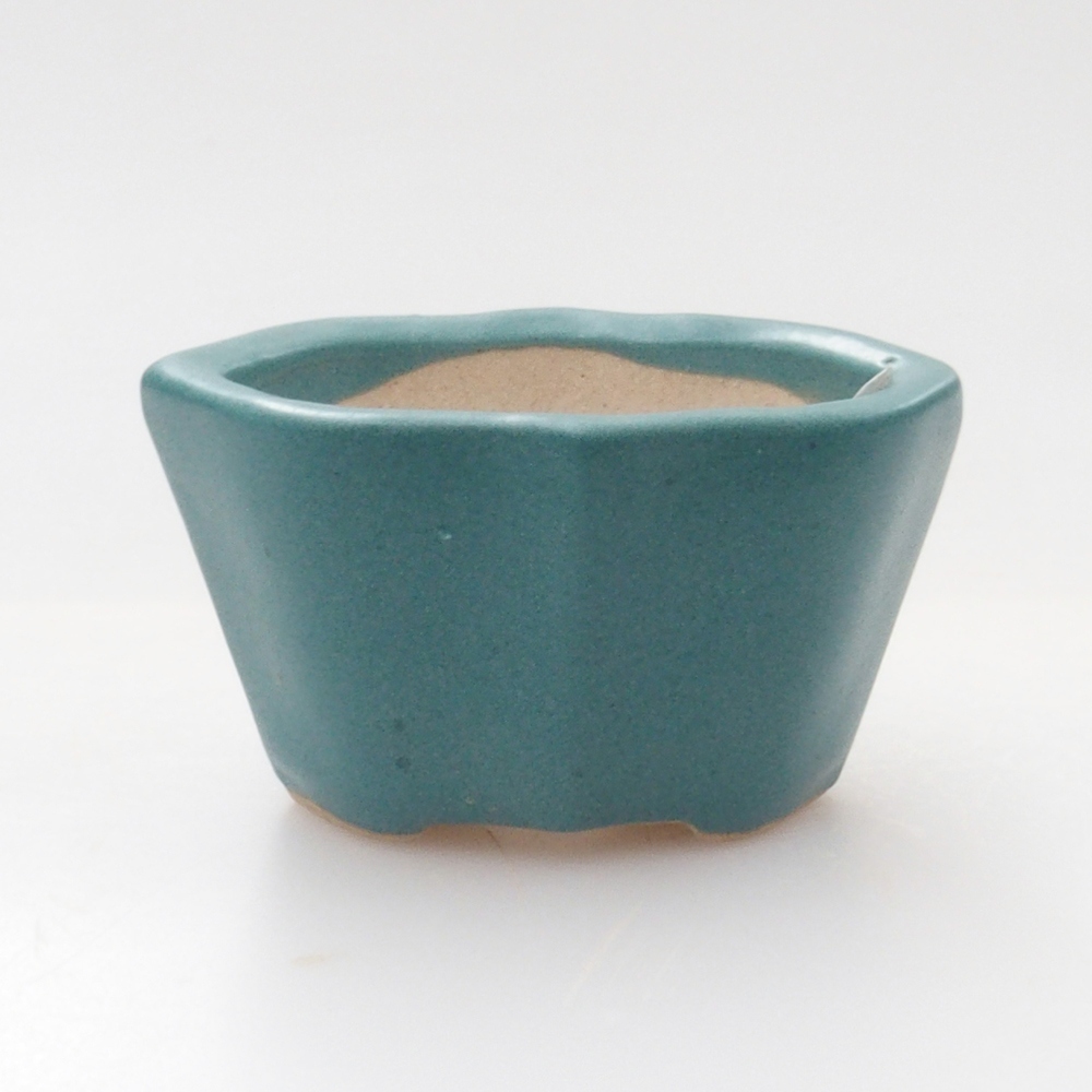 Ciotola bonsai in ceramica 6,5 x 5,5 x 4 cm, colore blu