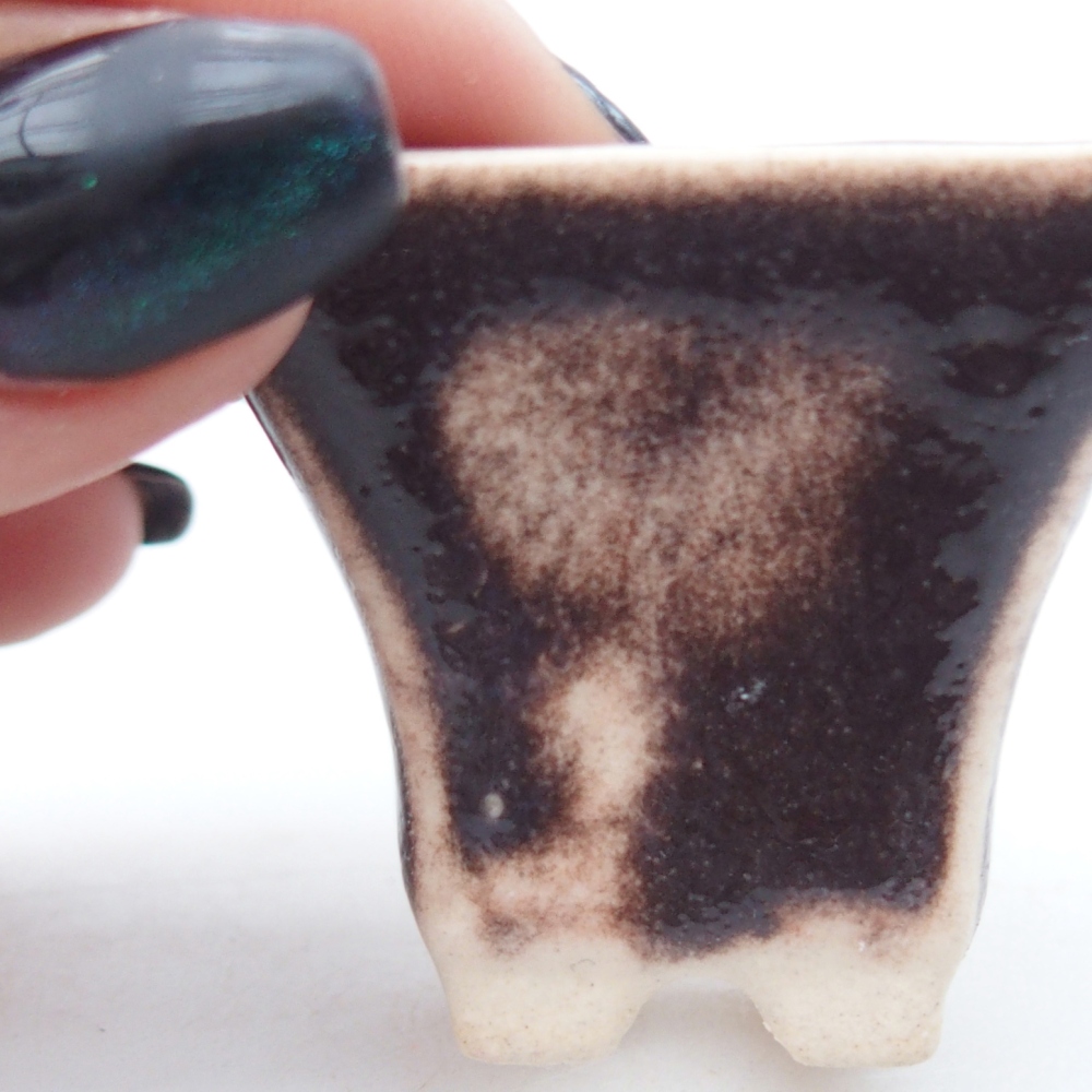 Ciotola per mini bonsai 4 x 4 x 3,5 cm, marrone