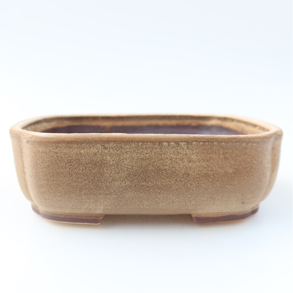 Vaso da bonsai in ceramica 13,5 x 12 x 4 cm, colore beige