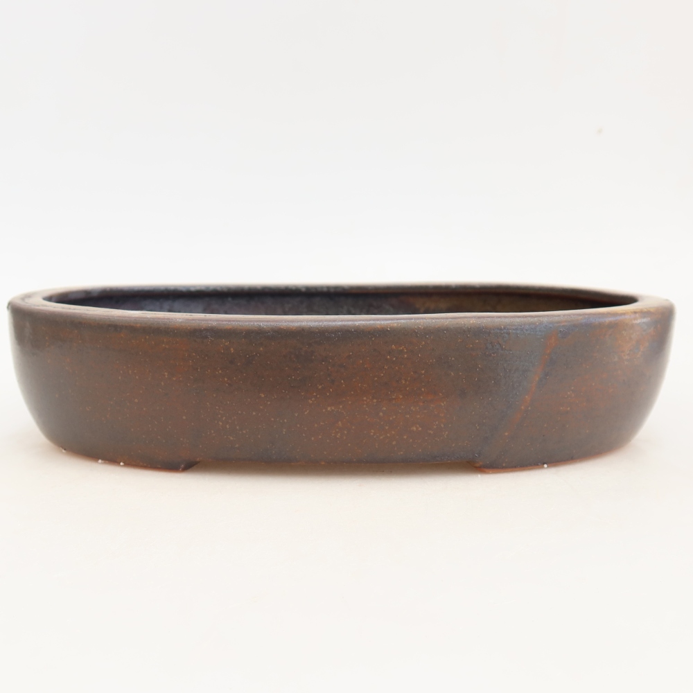 Ciotola per bonsai in ceramica 27 x 21 x 5,5 cm, marrone