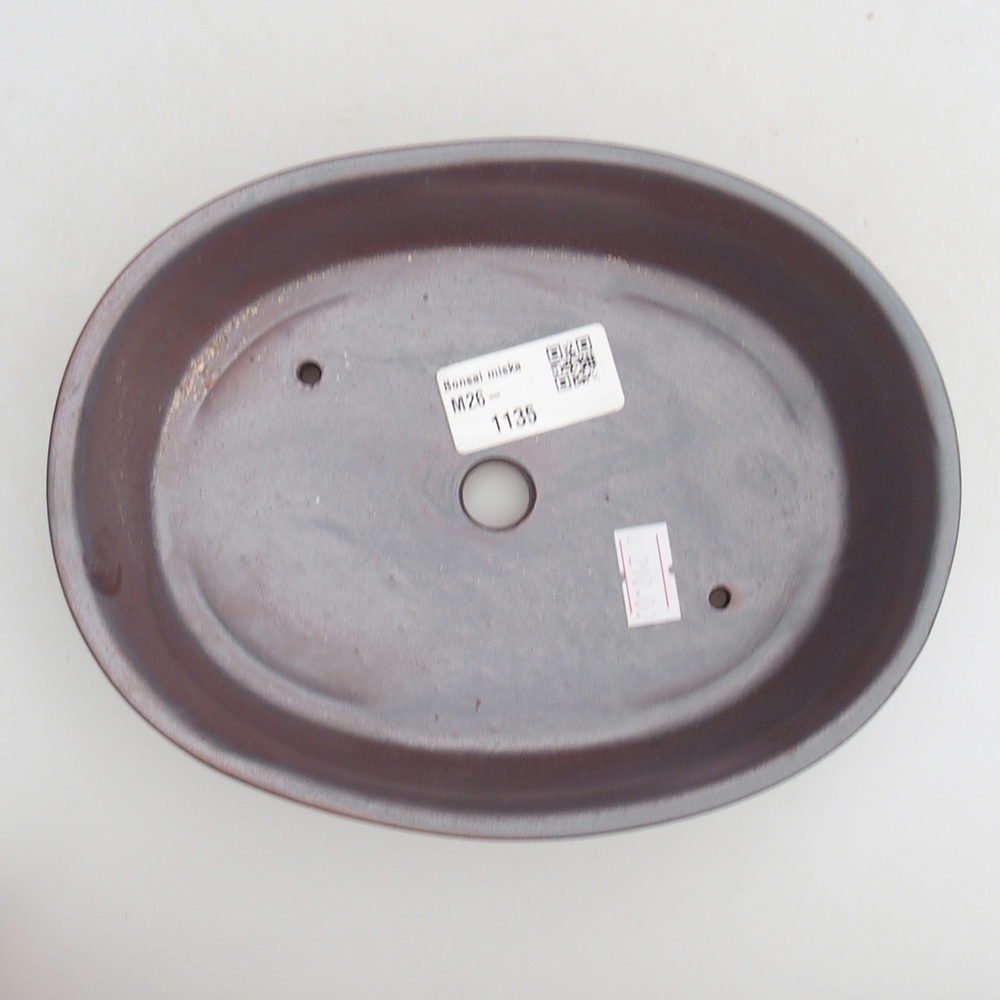 Ciotola bonsai in ceramica 19 x 14 x 4,5 cm, colore metallo