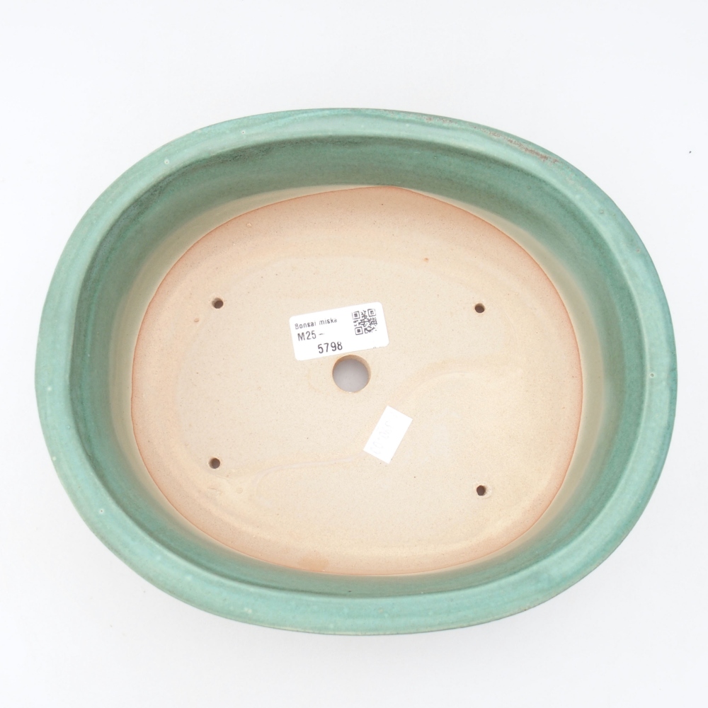 Ciotola bonsai in ceramica 23 x 19,5 x 7 cm, verde